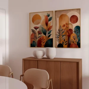 Kunstdruck-Set Terrakotta, 2-teilig gerahmt