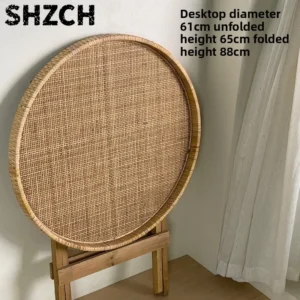 Couchtisch aus Rattan, klappbar